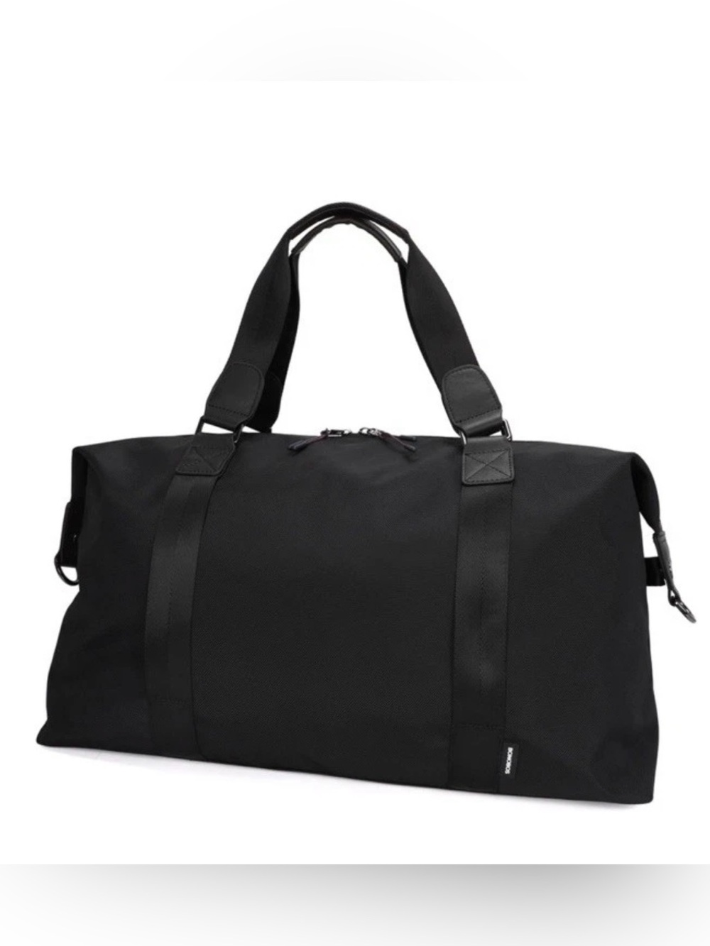 Bonobos~Black Ballistic Nylon Duffle Bag w/ Leather Accents-Adjustable
Strap~NWT - Picture 5 of 16